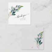 PixDezines Greenery Waterverf Eucalyptus Branch Notitiekaartje (Voorkant / Achterkant)