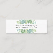 PixDezines Greenery Waterverf RSVP-behuizing Mini Visitekaartje (Voorkant)