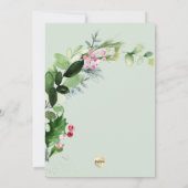 PixDezines Greenery Waterverf Winter Wreath Kaart (Achterkant)