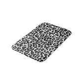 PixDezines Grey Leopard Print/DIY achtergrondkleur Badmat (Gekanteld)