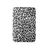 PixDezines Grey Leopard Print/DIY achtergrondkleur Badmat (Voorkant Verticaal)