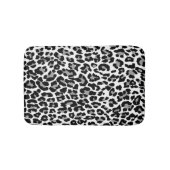 PixDezines Grey Leopard Print/DIY achtergrondkleur Badmat (Voorkant)