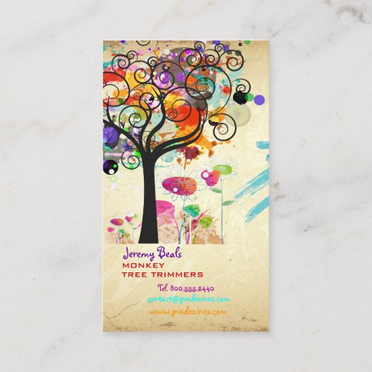 PixDezines  GRGE TREE TRIMMERS ♥ ♥ Visitekaartje (Achterkant)