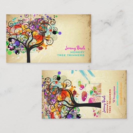 PixDezines  GRGE TREE TRIMMERS ♥ ♥ Visitekaartje (Voorkant / Achterkant)