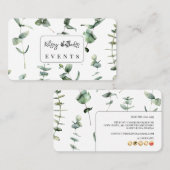 PixDezines groen Eucalyptus Visitekaartje (Voorkant / Achterkant)