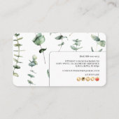 PixDezines groen Eucalyptus Visitekaartje (Achterkant)
