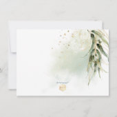 PixDezines Groen Gouden Eucalyptus Bruidsbrunch Kaart (Achterkant)