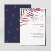 PixDezines groen palmschijfjes Details RSVP Kaartje (Voorkant / Achterkant)