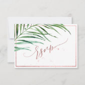 PixDezines Groen RSVP Faux Roos Goud (Voorkant)