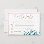 PixDezines Groen RSVP Faux Roos Goud (Achterkant)