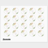 PixDezines groen, tropisch bladeren Ronde Sticker (Vel)