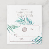 PixDezines groen, Waterverf palmschijfjes Plaatskaartje (Buitenkant ongevouwen)