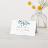 PixDezines groen, Waterverf palmschijfjes Plaatskaartje (Achterkant)