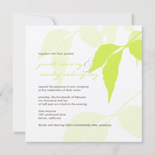 PixDezines groene bladeren/diy achtergrondkleur Kaart (Achterkant)