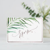 PixDezines Groene Palm Fronds RSVP (Staand voorkant)