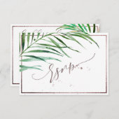 PixDezines Groene Palm Fronds RSVP (Voorkant / Achterkant)
