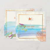 PixDezines groene schildpadden+maui koraal+zeester (Voorkant / Achterkant)