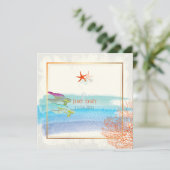 PixDezines groene schildpadden+maui koraal+zeester (Staand voorkant)