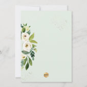 PixDezines Groene Waterverf Witte Rozen Krans Kaart (Achterkant)