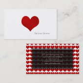 PixDezines Groot Rood Hart/DIY achtergrond Visitekaartje (Voorkant / Achterkant)