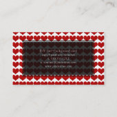 PixDezines Groot Rood Hart/DIY achtergrond Visitekaartje (Achterkant)
