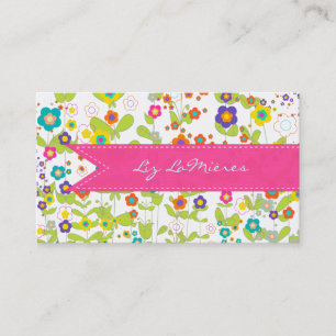 PixDezines groovy daisiediy achtergrond Visitekaartje