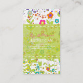 PixDezines groovy daisiediy achtergrond Visitekaartje (Achterkant)