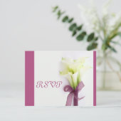 PixDezines GROTE RSVP/CALLA LILILIES BOUQUET RSVP Kaartje (Staand voorkant)