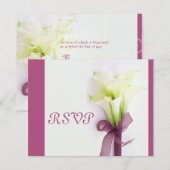 PixDezines GROTE RSVP/CALLA LILILIES BOUQUET RSVP Kaartje (Voorkant / Achterkant)