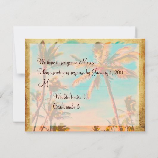 PixDezines Grote RSVP  Hawaiian Beach/Blauwgroen (Achterkant)