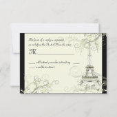 PixDezines GROTE RSVP/LA TOUR EIFFEL/CREAM SWIRLS RSVP Kaartje (Achterkant)