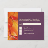 PixDezines GROTE RSVP ORANJE CALLA LILIES (Achterkant)