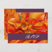 PixDezines GROTE RSVP ORANJE CALLA LILIES (Voorkant / Achterkant)