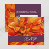 PixDezines GROTE RSVP ORANJE CALLA LILIES Kaartje (Voorkant / Achterkant)
