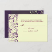 PixDezines GROTE RSVP PLUM SWIRLS+VANILLA SWIRLS (Voorkant / Achterkant)