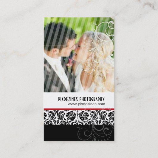 PixDezines  Grunge Damask / Aqua Visitekaartje (Voorkant)