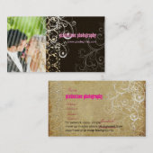 PixDezines Grunge Damask Brown Visitekaartje (Voorkant / Achterkant)