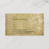 PixDezines  Grunge Damask/Green Visitekaartje (Achterkant)