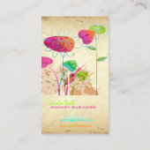 PixDezines  Grunge Floral ♥ ♥ Visitekaartje (Achterkant)