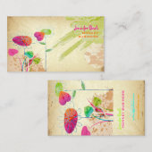 PixDezines  Grunge Floral ♥ ♥ Visitekaartje (Voorkant / Achterkant)