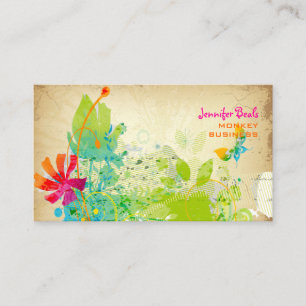 PixDezines Grunge Floral ♥ ♥ Visitekaartje