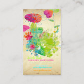 PixDezines  Grunge Floral ♥ ♥ Visitekaartje (Achterkant)