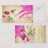 PixDezines  Grunge Floral ♥♥♥♥ Visitekaartje (Voorkant / Achterkant)