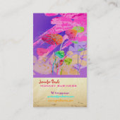 PixDezines Grunge Floral ♥♥♥♥ Visitekaartje (Achterkant)