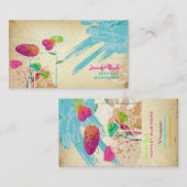 PixDezines  Grunge Floral ♥ ♥ Visitekaartje (Voorkant / Achterkant)