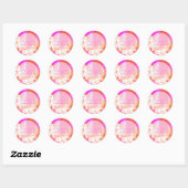 PixDezines grunge hibiscus/diy achtergrond kleur Ronde Sticker (Vel)