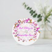 PixDezines grunge ster van david/bar/bat mitswa Kaart (Staand voorkant)