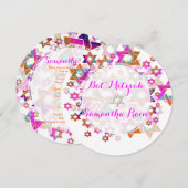 PixDezines grunge ster van david/bar/bat mitswa Kaart (Voorkant / Achterkant)