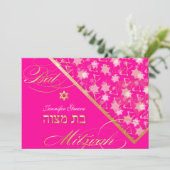 PixDezines grunge sterren/Bat Mitswa Kaart (Staand voorkant)