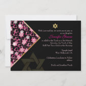 PixDezines grunge sterren/Bat Mitswa Kaart (Achterkant)